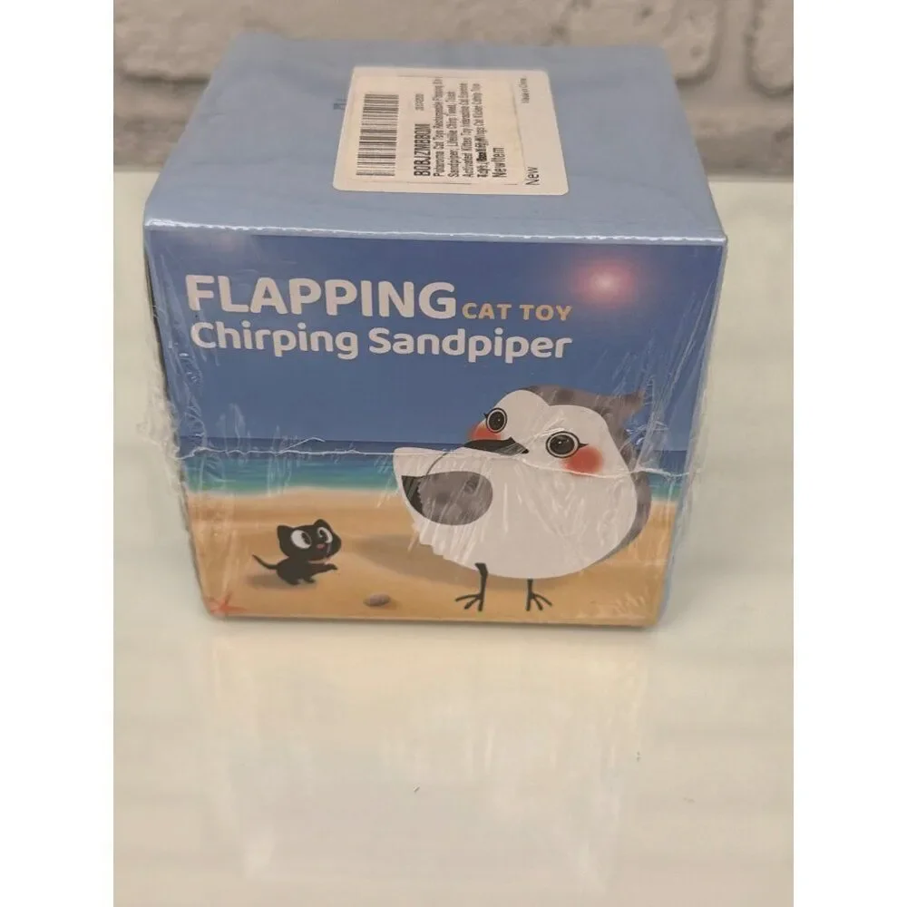 Potaroma Flapping Chirping Sandpiper Interactive Cat Toy And Catnip Pouch